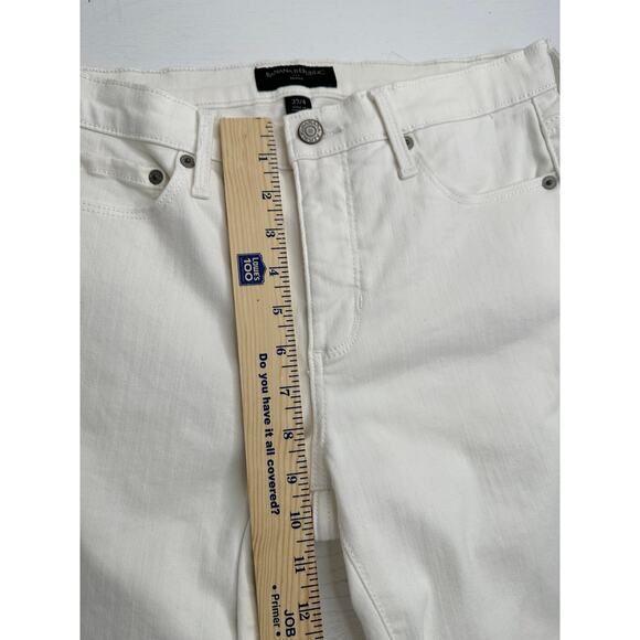 Banana Republic Skinny Jeans Off White Classic Style Mid Rise Summer Casual 27 - Picture 8 of 9